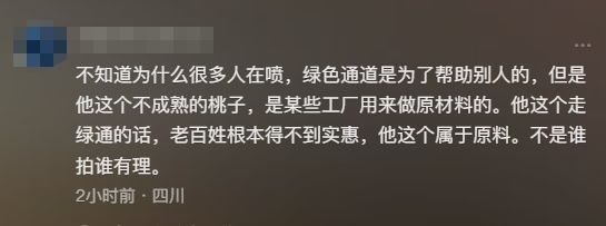 奇异果体育·(中国)官方网站桃子未熟不能走绿通后续：知情者曝收费站没错评论区炸锅(图11)